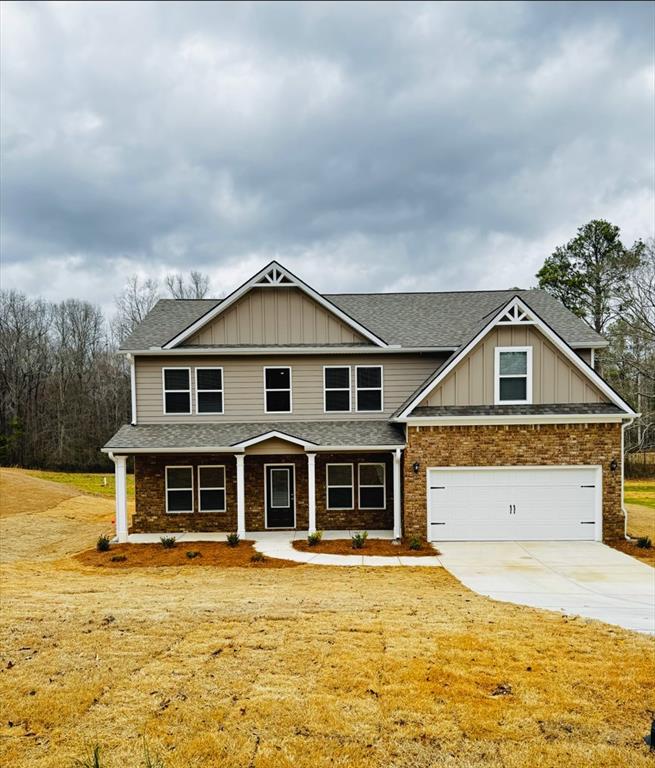 Welcome to the Samone Plan—a spacious 4-bed, 4-bath home with 3,593 sq ft of elegant design in charming Dallas, GA.
Step into a grand two-story foyer and enjoy upscale features throughout, including a chef’s kitchen with granite countertops, 36-inch crown-molded cabinets, and vinyl flooring across the main level. Entertain effortlessly with coffered ceilings, a cozy keeping room, and a breakfast bar.
The oversized primary suite offers a private sitting area, large walk-in closets, and a spa-like bath with double vanity, tiled shower, and a freestanding tub.
Bonus loft space and laundry room cabinetry add function to this beautifully finished home.
Luxury, space, and style—all in one incredible package. Incentives are available to utilize towards closing costs and/or rate buy down with the use of our preferred lender. Hurry this one won't last!