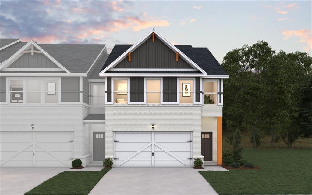 Welcome to the Monterey, a beautifully designed townhome offering both comfort and style. Enjoy the convenience of a two-car garage and an inviting open-concept layout where the living room seamlessly connects to the kitchen, creating the perfect space for entertaining or relaxing. A half bath and covered patio complete the first floor for added functionality. Upstairs, the laundry room is thoughtfully located near all bedrooms for ease. Three secondary bedrooms share a full bathroom on one side, while the spacious primary suite is set apart, featuring a luxurious retreat-style bathroom with a stand-alone tub, LED mirrors, and a large walk-in closet for your ultimate comfort.