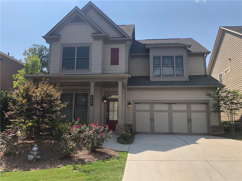 Former Model Home in the Neighborhood! This beautiful residence features 4 bedrooms and 2.5 baths and is situated in the award-winning North Gwinnett school district. The formal dining area is conveniently located near the family room and kitchen, which includes 42-inch cabinets, stainless steel appliances with double ovens and a gas cooktop, granite countertops, a refrigerator, and a spacious kitchen island. The luxurious owner's bathroom boasts a tiled walk-in shower, double vanity, and a large soaking tub. Enjoy the excellent North Gwinnett High School district! Convenient access to I-85, greenways, shops, and much more!