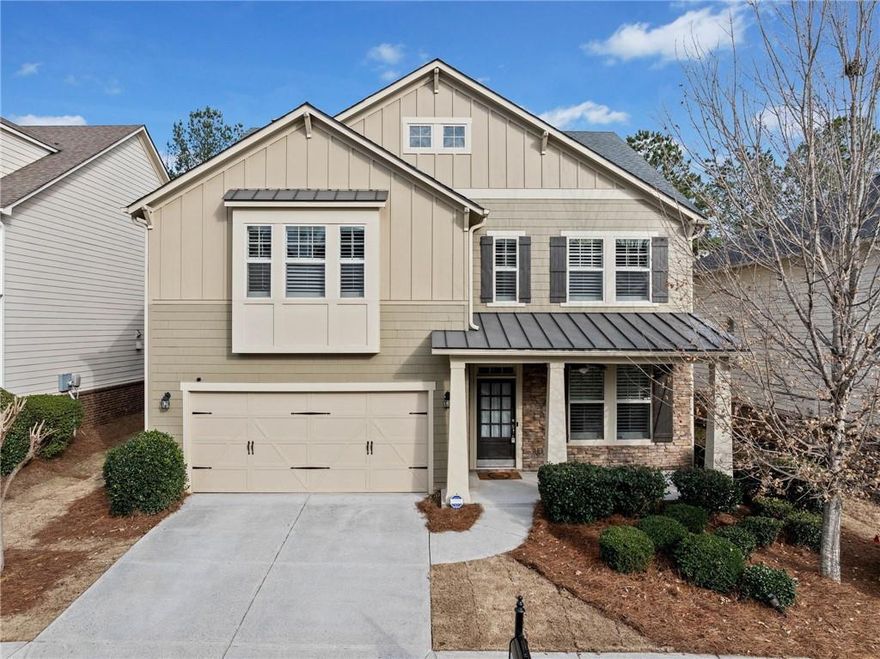 This property is eligible for financing incentives through preferred lender, Anand Ilangovan of Sistar Mortgage. Options include a lender-paid 1% rate buy down, + FREE appraisal (up to $600) with acceptable offer. Welcome to this fantastic, full west-facing, Craftsman-style home in the highly coveted Cambridge High School district. As you enter, you are greeted by a charming entryway that hosts a private office with French doors, perfect for working from home. As you move along, you will find an inviting family room, complete with built-in bookshelves and a cozy fireplace. The open-concept layout effortlessly flows into the chef’s kitchen, featuring quartz countertops, a breakfast bar, a walk-in pantry, and a sunlit breakfast nook that opens directly to the back patio—ideal for seamless indoor-outdoor living. A generous formal dining room with a butler’s pantry, perfect for a coffee station or extra storage, enhances the home’s versatility. A private guest bedroom with a full bath is conveniently situated on the main level.

On the second floor, the lavish primary suite offers a private retreat, featuring a spa-like bathroom with a double vanity, soaking tub, separate shower, and a walk-in closet with custom shelving. The well-appointed secondary bedrooms share a large bathroom with a dual vanity for added comfort. The upstairs laundry room, equipped with a washer and dryer, adds to the home’s practicality.

The third-floor loft, complete with an attached full bath, provides a versatile space that can function as a teen retreat, home gym, media room, workstation, or playroom—offering endless possibilities to fit your needs.

Outside, enjoy the expansive, flat backyard, perfect for entertaining or unwinding. Freshly painted and brand-new carpet throughout, this home is move-in ready!

With a prime location just minutes from Avalon, Halcyon, Downtown Alpharetta, and GA 400, this home offers both convenience and luxury. Outdoor enthusiasts will appreciate the proximity to Big Creek Greenway, an 8-mile multi-use trail ideal for cycling, jogging, and tranquil nature walks through scenic wooded areas along Big Creek. Additionally, Wills Park provides a wealth of recreational options, including walking trails, sports fields, and a renowned equestrian center, making it an excellent destination for outdoor fun and family activities.

Don't miss this exceptional opportunity to own a home in one of the area’s most sought-after communities!