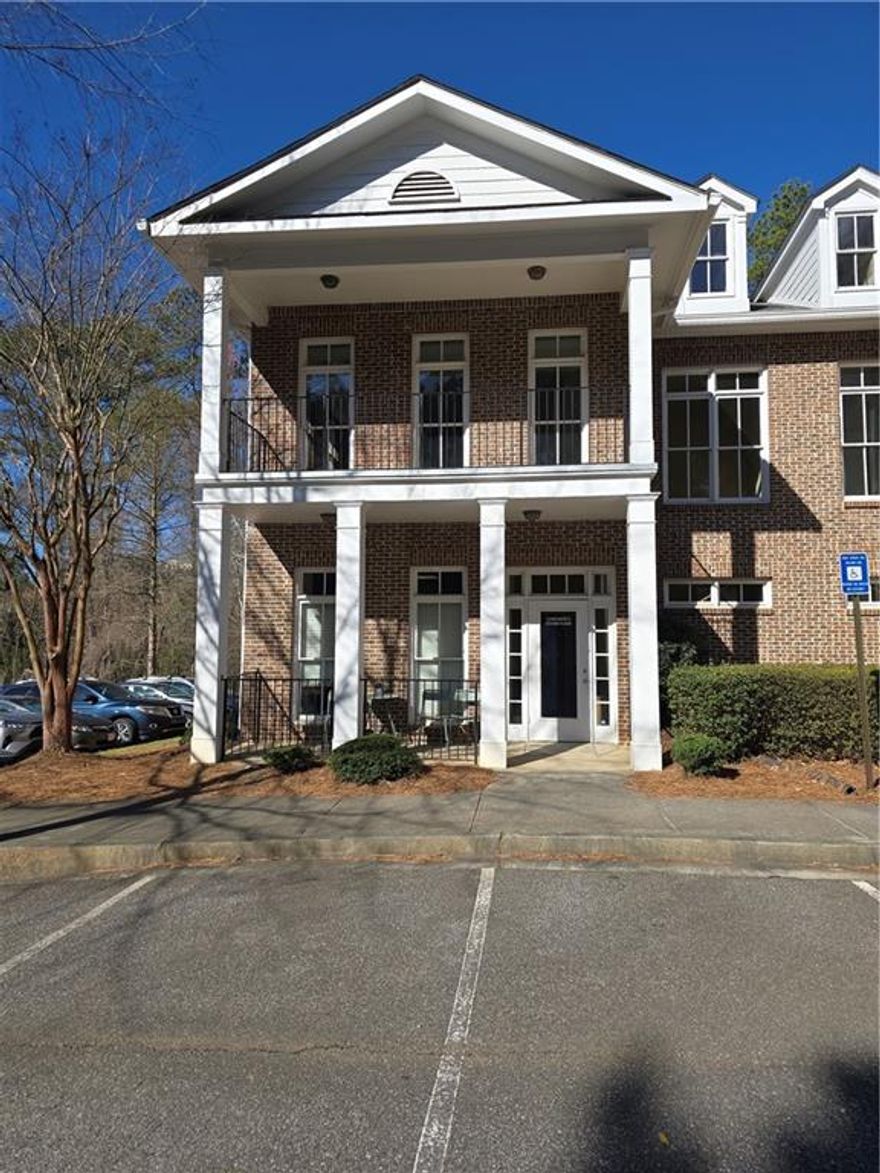 Lease Purchase Option Possible for Well Maintained Professional Office Space about 1189 Sf. Near North Point Mall area with enough parking space for your Business Conveniently located near Exit 9 off GA 400, Walking distance from Shopping, Restaurants, Bus Lines, and Convenience stores. Suite D located on second floor of the two story well maintained executive office building  This cozy office space includes reception area, large open office plan, two additional offices, break area and restroom and a separate utility room. Rent includes the Water, Condo dues paid by the Landlord.