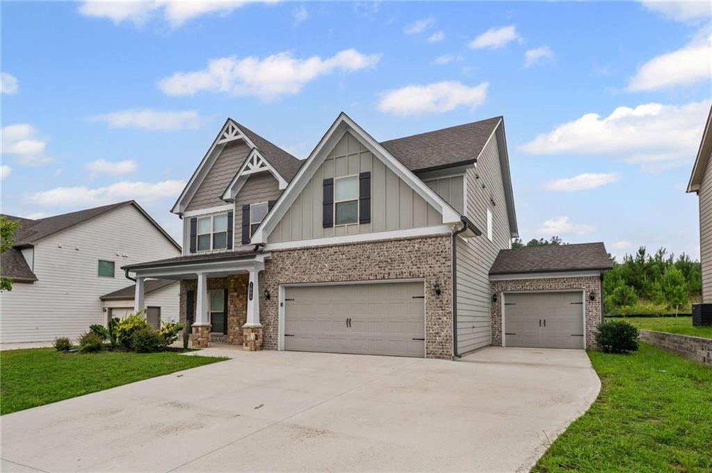 This stunning 5 Bed, 3 Bath home is located in the sought after Stone Haven community within the Archer High School District! Stone Haven features a private club house, pool, gym, and walking trails. Gorgeous hardwood-like luxury LVP flooring throughout the main floor. The family room features 10ft coffered ceilings and a glass fireplace. The gourmet kitchen is complete with a large island, granite counters and stainless appliances. With a guest bedroom and full bath located on the main level, you have the option of hosting guests or using it as a home office. The dining space is complete with wood trim and tray ceiling.
The primary suite on the upper level is complete with a trey ceiling and separate sitting area. The double door entry to the primary spa-like bath is complete with a tiled shower, separate soaking tub, double vanities and of course a large daylight walk-in closet! The step up LOFT area is the perfect spot for a library, media area, or playroom! There are three spacious guest bedrooms complete the top floor along with a laundry room.
The back porch features a ceiling fan and overlooks a huge backyard area with plenty of room to play! This home is also Energy Star Certified - which should help with those utility bills!
**Rent includes lawncare but tenant pays all utilities. Washer and Dryer will be provided. Sorry, we are not set up to accept Housing Choice Vouchers.
We are pet friendly! Ask us about our resident benefit package which includes credit boost, $100k liability insurance, air filter delivery, identity theft protection, and more.