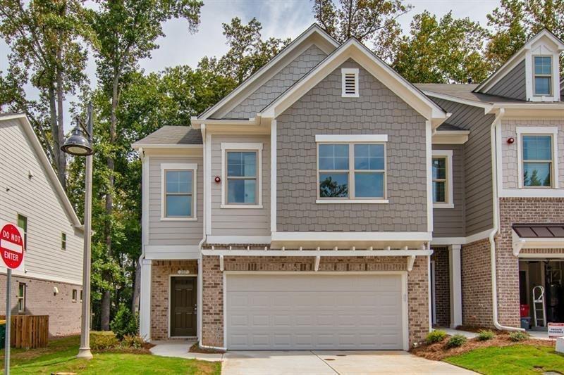 Available now! End unit townhome. This beautiful home is a 3 BR/ 2.5 BA with a 2-car garage. The unit has lots of windows and natural lights. The home features a gorgeous kitchen with white cabinets, large granite island, and SS appliances. 3 bedrooms upstairs. Master bedroom with dual vanities, soaking tub, a separate shower, and walk-in closet. Enjoy private wooded views from the exterior rear. Close to highway, schools, and shopping. Townhome is available August 1st, 2025.
