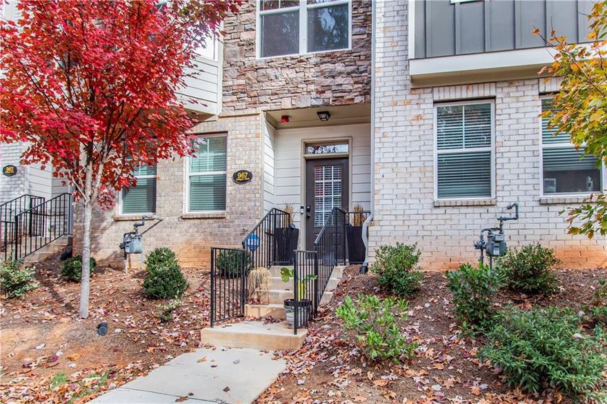 Nestled within the charming Townes at Marietta, this three-story townhome boasts a convenient rear entry 2-car garage and driveway. The kitchen is a true highlight with its spacious design, oversized island, and top-of-the-line stainless steel appliances, including a gas range. A pantry and a separate dining area add to the kitchen's functionality. The family room exudes sophistication with crown molding and a sleek linear fireplace. It seamlessly leads to an expansive covered deck. The terrace level offers versatility with a bedroom and a full bath, complemented by the convenience of a two-car garage. On the third level, the Owner's suite is a retreat in itself, featuring a walk-in closet and an oversized shower. Two secondary bedrooms and bathroom with a shower and tub complete this level. A dedicated laundry room with a linen closet adds practicality to daily living. Situated just minutes away from Highway 75, Truist Park, Downtown Marietta, Kennesaw National Park, and accessible to surrounding areas like Smyrna, Vinings, Buckhead, Midtown, Downtown Atlanta, and East Cobb, this townhome's location is truly advantageous. Residents will also enjoy the community amenities, including a pool and a cabana. Experience the perfect blend of modern comfort and a superb location at the Townes at Marietta.