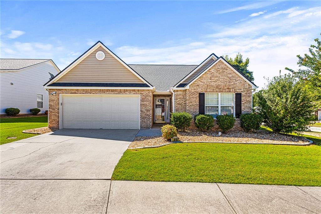 The 3-bedroom, 2 bath, corner lot home with immediate availabilty, in this sought-after, active, 55+ community. Every resident in the household must be 55 or older. Entertain or relax in the large great room with cathedral ceilings, new lvp flooring, and a fireplace. The Primary bedroom features trey ceilings and a remote-controlled ceiling fan. The primary bath has a double vanity sink and is handicap accessible. The sunnyh dining room leads to a covered double patio perfect for enjoying the weather. This well-maintained corner lot home with beautiful landscaping and a retaining wall stands out in the neighborhood. Amenities include a pool and a pickleball court. Schedule your showing quickly.