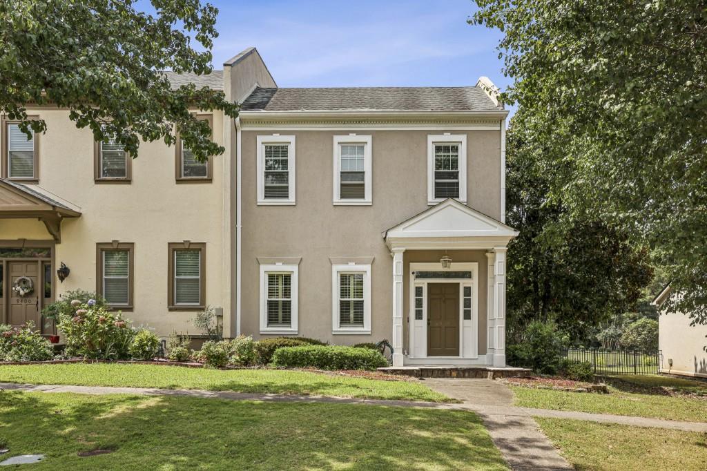 Charming Johns Creek End Unit Townhome! Zoned for Top-Rated Schools and nestled in a community with a Pool, Playground, and Tennis Courts, this home offers convenience, comfort, and endless lifestyle perks. Just minutes to the Chattahoochee River, Jones Bridge Park, and RiverPines Golf Course, you'll love being close to both recreation and daily necessities. Inside, you'll find High Ceilings, Crown Molding, and a Well-Designed Layout that provides plenty of space and flexibility. To the left, the Formal Living Room makes a perfect Flex Space or Home Office if you don't need two living areas. The Formal Dining Room, ideal for entertaining and making memories, flows into the Updated Kitchen with White Cabinets, abundant storage, Granite Countertops, and a charming Breakfast Nook surrounded by windows, Custom Built-Ins, and Wooden Shutters. The Fireside Family Room is the true heart of the home, featuring Custom Built-Ins on either side of the fireplace and walls of windows that let Natural Light pour inside. Step out to your Private Enclosed Patio Greenroom, perfect for gardening or enjoying Al Fresco Dining year-round. Upstairs, the Primary Retreat offers a spacious bedroom with an Updated Ensuite Bathroom showcasing a Marble Vanity, tons of storage, a Large Glass Shower with Bench, and a generous Walk-In Closet. Two additional bedrooms share a beautifully Updated Full Bathroom, and one connects to a bonus room perfect for a Home Office, Media Room, or Playroom. Additional standout updates include Brand New Carpet Throughout plus a Newer HVAC and Water Heater, giving you peace of mind and move-in ready comfort. Outside, enjoy a Private Screened Porch, a grassy yard, and a Two-Car Garage. All this, plus close proximity to Medlock Corners Shopping, Target, Home Depot, Whole Foods, coffee shops, and local restaurants. Situated in one of Johns Creek's most desirable communities, this home combines location, lifestyle, and modern updates an opportunity you won't want to miss!