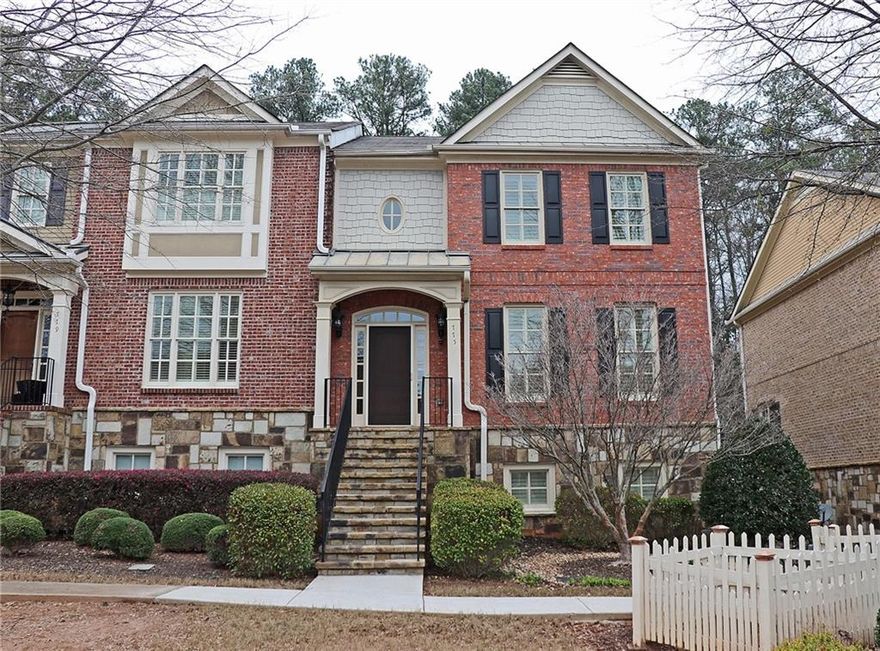 Fabulous custom end unit townhome with designer touches and luxury-level upgrades throughout. Wonderful chef's kitchen with beautiful buttermilk glazed cabinetry, double oven, brick tile backsplash, & high-end stainless steel appliances (brand new, LG WiFi Microwave/Air Fryer/Convection Combo). Stacked stone fireplace in family room with double french door access to deck. Beautiful hardwood floors, custom mouldings and plantation shutters. Upstairs boasts two spacious master bedrooms, aquatic jetted tubs in all bathrooms, custom bathroom vanities and tile. The garage boasts a recently refinished epoxy flooring.

Neighborhood Features: Natural Park Area with Gazebo; Dog Park area; Close to Kennesaw Battlefield National Park; Four-side Masonry; Covered Front Porticos; Professionally Landscaped & Irrigated Yard; Elegant Architectural Designs; Centrally Located Mail Center; Private Exterior Custom Wood Deck This townhome does not disappoint!! 

LOCATION, LOCATION, LOCATION!  Just 1.4 miles away lies the vibrant Marietta Square, brimming with shops, great restaurants, the Strand Theater, Saturday Farmers Market, summer concert series and more! Close to Kennesaw Mountain hiking and biking trails, schools and Wellstar Kennestone Hospital.