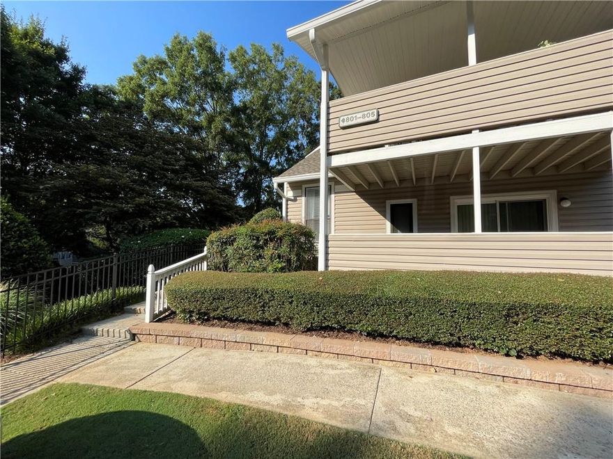 Available late Sept/early October. Spacious 2 bedroom 1 bath condo unit, open living area w/ built-in bookcase, decorative fireplace, dining room w/ passthrough window, kitchen w/ SS appliances, pantry, laundry room w/ W/D included, new carpet in bedrooms, oversized master w/ walk-in closet, large private covered patio, water, sewer, garbage & landscaping included. Easy access to I-75, The Battery Atlanta and centrally located to schools, dining, shopping and more. Photos show condition prior to completion of improvements. This home is AS-IS. Price and/or availability date may change without notice. Rate advertised is for on-time payment. One-time non-refundable move-in fee due prior to lease commencement. Application fee is non-refundable $65 per adult over 18 years of age. Pets accepted on a case-by-case basis. Lease term is a minimum of 12 months. The management company processes all paperwork.