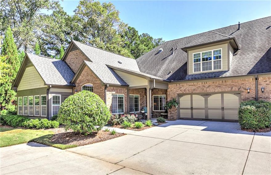 Classy and distinctive yet youthful with a touch of sassy perfectly describes this singular condo offering in the Brookhaven of East Cobb active adult community (55+).   Located in the youngest building phase of Brookhaven, this sparkling residence offers discerning buyers a premium lot location, backing a wide expanse of trees, away from the bustle of the main thoroughfares.  Enhanced finishes include hardwood floors throughout the main level, soft ivory kitchen cabinetry, fully tiled baths, and additional square footage with the integration of the original porch area into finished living space.  This sought after ‘Super Master’ model is noted for its expansive primary bath including an oversized shower with dual shower heads and bench seating, as well as an impressive walk-in closet offering built-in drawers and shelving.  A second bedroom with nearby full bath (tub/shower) offers additional private space for family and friends. Many universal design features are incorporated in this floor plan, including lever handle door hardware, wider doorways, and gently flowing transitions from room to room in the main level living areas.  This timeless layout is enhanced with the additional space on the 2nd level, humorously called the FROG (Finished Room Over the Garage).  It’s a perfect ‘at home’ getaway, a memorable guest suite, or a bonus space for indulging in hobbies or workouts.  A third full bath (with shower) and expanded storage closet rounds out the amenities on this level.
   The vibrant Brookhaven of East Cobb community is anchored around the activities hosted in the stunning clubhouse and adjoining saltwater heated pool.  Meet your neighbors for regular games of Mahjong, Hand & Foot, bridge, poker, Game Night, wine tasting, Romeo and Juliet luncheons for gents and ladies, seasonal celebrations including monthly birthday parties, and a host of additional social gatherings.  The Clubhouse also houses a workout room and a ‘share a book’ library.  
   Brookhaven of East Cobb offers superb access to 575 and 75, as well a multitude of shopping and restaurant venues in the Kennesaw/Marietta corridor. A  refreshing and enlivening new lifestyle awaits you in this distinctive residence and community.