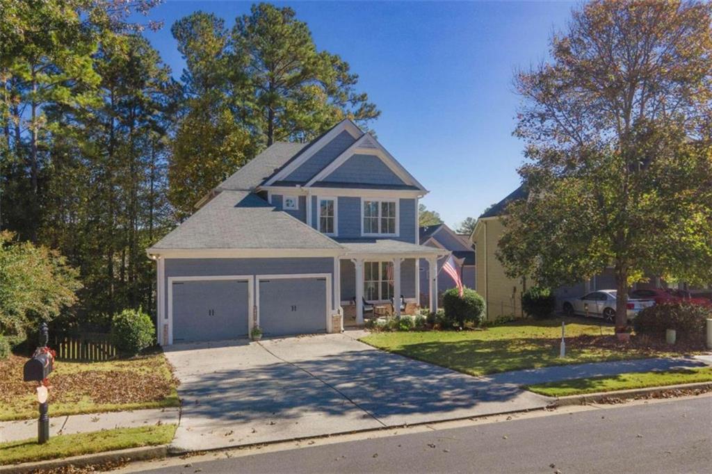 This stunning residence is nestled in the prestigious "THE GEORGIAN" community and boasts a plethora of desirable features. The home comprises three capacious bedrooms and two and a half deluxe bathrooms, all situated on a full basement. The expansive floor plan is perfect for entertaining guests and hosting events, with beautiful hardwood floors throughout the family room and dining room. The well-appointed kitchen is equipped with a convenient island, cozy breakfast area, and an ample walk-in pantry. The luxurious owner's suite and secondary bedrooms are generously proportioned, providing ample space and privacy. Delight in the serene outdoor ambiance on the custom deck overlooking the fully fenced backyard, or retreat to the secondary patio area below the deck. This exceptional residence offers unparalleled amenities, and the motivated seller is offering possible lease option programs. Don't miss out on this incredible opportunity!