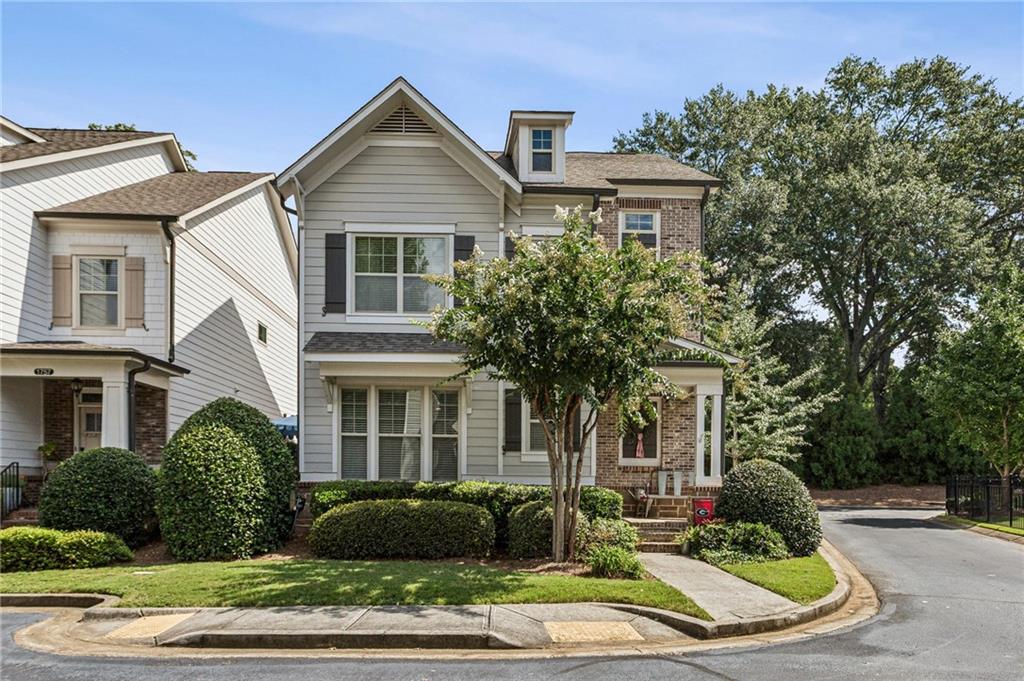 Come see this gorgeous craftsman style home in the heart of Williams Park in Smyrna! Step into an open concept living/dining/kitchen area flooded with natural light and beautiful wood floors. The living room features a gas fireplace and leads right into the kitchen with an oversized island and granite counter tops. The cook in your family will love the double oven, gas cooktop, and generous pantry space. French doors with sliding screens lead to the side courtyard where you can grill and entertain around the firepit. The second level features a large primary suite with wood floors, his and hers walk-in closets, double vanity and shower. Two more bedrooms with a jack n jill bathroom and a laundry room are also on the 2nd level. The third level has another bedroom and full bathroom which could serve as a guest room, office, workout room or whatever you dream up! Recent updates include exterior paint (past 2 years), and AC units replaced (one in 2024 and one in 2025). Enjoy a short walk to The Five featuring Ruby's Pizza and Ruby's Coffee or the Smyrna Market Village. The Battery and highway access are just a couple miles away.