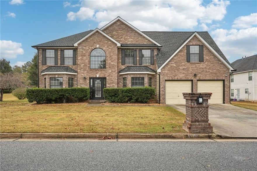 This elegant two-level residence offers 5 spacious bedrooms and 3 full baths, blending comfort and sophistication throughout. The grand foyer welcomes you into a light-filled living room with high ceilings, bay windows, and a cozy fireplace. The gourmet kitchen features solid surface countertops, stainless steel appliances, and a walk-in pantry—perfect for both everyday living and entertaining. A convenient laundry room with a chute adds practicality, while hardwood flooring complements the home’s timeless style. The primary suite boasts a trey ceiling, a generous walk-in closet, and a serene ensuite bath. Outside, enjoy an oversized backyard ideal for gatherings, play, or quiet relaxation. Ask about our lease/ purchase option.