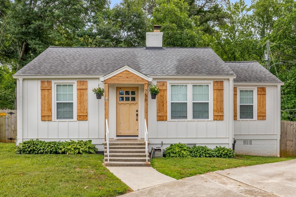 Welcome to 756 Mimosa Dr in Historic Marietta. If you are looking for a historic home, with all of the charm, without the headaches of an old home, on a beautiful lot. look no further. This 3 bed 1 bath home sits on a corner lot just a short distance from the downtown Marietta square. Over the last 7 years, this home has been lovingly cared for with so many updates to bring peace of mind to this home. Upgrades include New siding, windows, new electrical, new doors, updated plumbing, new Hvac duct work, new water and sewer line, and all major mechanicals are only 7 years old ( roof, Hvac and water heater ). Enjoy the charm of a historic home without the hassle of all the maintenance. As you walk into the home you are greeted at a quaint front porch peering in to the living room. Walk through the intentional dining space to the kitchen with white cabinets and butcher block countertops. Just past the kitchen is the laundry room and butlers pantry with new cabinetry and a fresh coat of paint To the left side of the home you will find 3 bedrooms - one currently being used as an office with metal barn doors overlooking the living room, a primary suite tucked in the back of the home and an additional bedroom. The bathroom in the home has all the charm you would want in a home of this age. Original cast iron tub, marble vanity countertop  and vintage black and white tile.  Step out back into your private, fenced yard. Tucked on the back of the property is a secluded firepit area behind the large storage building. If you are looking for a charming home but do not want to deal with the headaches that come along with it, look no further. Book your showing today!