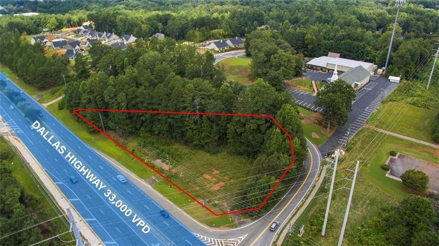 Prime Corner Lot on Dallas Highway & Mt. Calvary Road!
Don’t miss this fantastic 1.76-acre corner lot offering unbeatable visibility and frontage on Dallas Highway (GA-120) at the intersection of Mt. Calvary Road. With a traffic count of approximately 33,000 vehicles per day, this property is ideal for high-exposure development.
Currently zoned LRO (Low-Rise Office Commercial), the site is perfectly suited for a professional office building—such as a dentist, attorney, real estate office, or medical practice.
All utilities are available, and septic approval is already in place. 
You’re welcome to stop by anytime to walk the property and see its full potential firsthand!
