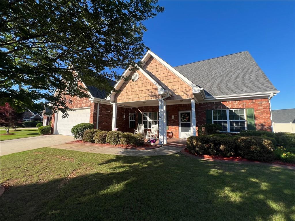 Freshly painted, spacious home in the exclusive 55+ community nestled in the heart of Loganville, Georgia.  This charming residence offers a perfect blend of comfort and elegance with its spacious layout boasting three bedrooms, three bathrooms, and a coveted bonus room.  Located at the back of the neighborhood, enjoy privacy and seclusion with limited traffic, allowing you to relish in the serenity of your surroundings. Conveniently situated just a short drive away from Athens and Atlanta, you'll have easy access to a myriad of amenities, cultural attractions, and entertainment options. From championship golf courses to vibrant shopping centers and delectable dining establishments, every convenience is within reach. Retreat to a luxurious primary suite with ensuite bathroom and wall-in closet.  Two additional bedrooms provide plenty of space for visiting guest, while a versatile bonus room with full bath can be tailored to suit your lifestyle, whether as a home office, hobby room or entertainment space.  The beautifully landscaped yard offers a tranquil outdoor space to enjoy the mild Georgia climate year-round.