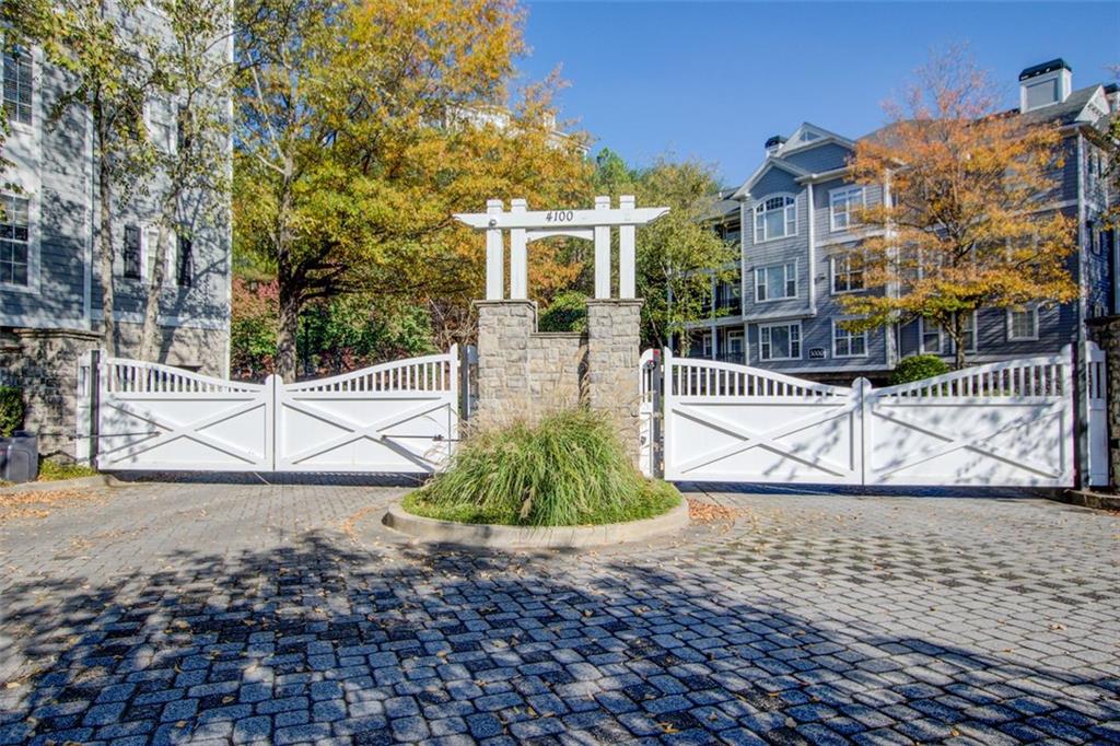 Upscale gated community in elite Vining's neighborhood. This condo is on the top floor, as you open the front door you look at brand new 3 inch dark wood floors, freshly painted walls and open concept. This unit has high 10 foot ceilings, 2 bedrooms with gorgeous bathrooms. Primary bedroom has a large bathroom with double sinks, shower and bathtub. This condo is close to downtown Smyrna, all interstates are 2 minutes away. Close to the Truist Park and shopping. Dog Friendly. A must see and will not last long! Seller will contribute $3500 towards closing cost. Enjoy Atlanta living but COBB county TAXES! Seller is to pay 6 months of HOA DUES at closing