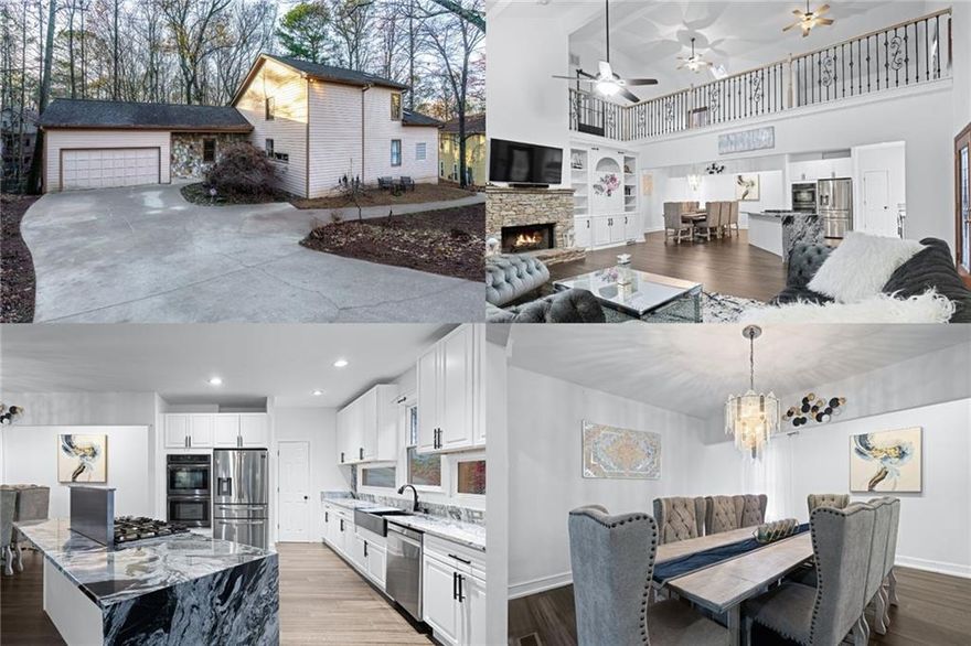 **LOCATION, LOCATION, LOCATION! Contemporary Home in Prestigious Rivermont Golf/Swim/Tennis Neighborhood** Nestled in one of the most sought-after communities, this contemporary gem offers privacy, luxury, and a versatile floor plan. With its wooded surroundings and proximity to top amenities, this home is perfectly positioned near the Country Club of the South, North Point Mall, and excellent schools. Step inside to find a light-filled, open-concept design boasting vaulted and beamed ceilings, skylights, and neutral tones. The expansive kitchen features a stunning marble waterfall island, complementing the existing crisp white cabinetry and stainless steel appliances, including a gas cooktop and double ovens. The spacious great room with a dramatic stacked stone fireplace opens to a screened porch with a tongue-and-groove ceiling, offering peaceful views of the fenced, low-maintenance backyard. The main-level owner’s suite is a private retreat with a vaulted ceiling, stacked stone fireplace, private deck access, and a spa-like bath with a jetted tub, separate shower, double vanity, and a large walk-in closet. A secondary bedroom and full bath on the main floor add convenience. Upstairs, a bright loft with a skylight offers the perfect space for an office, media area, or reading nook, with easy access to walk-in attic storage. The finished terrace level is an entertainer’s dream or ideal for multigenerational living, featuring a private in-law suite with a kitchen, pantry, living area, bedroom, full bath, office, washer/dryer connections, and separate entrance with a patio. Enjoy the incredible amenities of Rivermont Golf Community, including a clubhouse, tennis courts, swimming pool, and exclusive access to Rivermont Park, a 30-acre private retreat along the Chattahoochee River with trails, picnic areas, and a playground. Golf course access is available to members. With its prime location (easy access to GA 400), thoughtful design, and unbeatable amenities, this home is more than a place to live—it’s a lifestyle. Come see for yourself - schedule your private tour today!