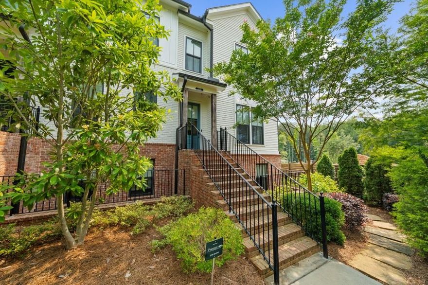 Stunning end unit located in highly sought after Chelsea Walk in the heart of Downtown Alpharetta! Featuring 3br 3.5ba, elevator servicing all 3 levels, designer kitchen with top of the line appliances, quartz countertops, oversized island and breakfast bar. Open floor plan concept continues to the living room with fire & ice gas fireplace, formal dining, full custom bar with wine chiller and custom cabinetry, a sunroom/flex space overflowing with natural light, powder room and large grilling deck. Secondary level offers an expansive primary suite with a spa-like bathroom with massive frameless glass walk-in shower with rain head and handheld wand, walkin California custom closet builtins. Spacious ensuite guest bedroom and full laundry room. Terrace level offers additional bedroom with a full bathroom leading out to a two car garage with ample storage. This gated community offers a neighborhood dog park, pocket parking and overflow guest parking with plenty of green space. Walking and biking trails directly behind the neighborhood.