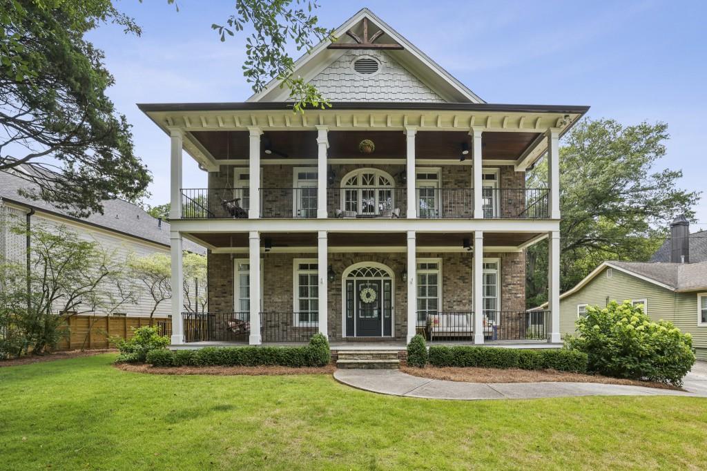 Welcome to this Stunning Custom Brick Home in the Heart of Brookhaven where Quiet Luxury meets Unmatched Convenience. Perfectly perched on a hilltop on a peaceful street, this show-stopping residence offers the rare opportunity to live just steps from the Brookhaven Farmers Market, Fernwood Park, the local library, and the buzzing shops and restaurants of Dresden Village. From the moment you arrive, the curb appeal is undeniable. A Rare Double Veranda Porch with Tongue-and-Groove Ceilings and Cooling Fans offers the perfect perch to sip coffee, wave to neighbors, and watch the quiet rhythm of the community unfold below. It's the kind of porch that makes you pause and stay awhile. Inside, Sophistication and Functionality shine in every corner. A Two-Story Foyer with Oversized Windows welcomes natural light to pour into the airy, open layout, where 10-Foot Ceilings, Detailed Crown Molding, and Rich Hardwood Floors set the tone for elevated living. To your left, a Handsome Office with Arched Built-Ins creates a true work-from-home retreat. The Living Room is both Stylish and Inviting, featuring a Classic Brick Fireplace, Custom Built-Ins, and Coffered Ceilings. At the Heart of the Home, the Chef's Kitchen is a true showpiece outfitted with a Wolf Range and Custom Hood, Quartzite Countertops, Double Oven, Butler's Pantry, Wine Cooler, and a Statement Island for gathering. White Zellige Subway Tile and Crisp Cabinetry deliver a timeless, tailored finish. A Casual Breakfast Nook opens to the kitchen, while a Formal Dining Room with Wainscoting and Oversized Windows adds elegance for entertaining. A Stylish Powder Room completes the main level. Upstairs, the Oversized Primary Suite offers a Serene Escape with Room for a Sitting Area, a Built-In Wet Bar for your morning coffee, and Two Massive Walk-In Closets. The Spa-Like Bath features Marble Tile, a Soaking Tub, and a Steam Shower worthy of a five-star retreat. Three Additional Spacious Bedrooms and Two Full Baths round out the upper level, ideal for families or guests. The Fully Finished Daylight Terrace Level is made for Entertaining with a Large Living Space, Built-In Sound System, Wet Bar framed by Brick Archways, and Direct Access to a Charming Outdoor Patio. An Additional Bedroom and Full Bath provide the perfect guest suite, while an Unfinished Space offers flexibility for a Home Gym, Workshop, or Extra Storage. Out back, a Covered Patio with a Built-In Fireplace and Ceiling Fan allows for Year-Round Outdoor Living. The Flat, Fully Fenced Backyard is perfectly manicured and ideal for play, pets, or your dream garden. American Boxwoods, English Ivy, and Lush Zoysia Grass supported by a Modern Irrigation System create a landscape that is both Low-Maintenance and Magazine-Worthy. A Rare Three-Car Garage and Attic Storage ensure space for everything. And best of all, this incredible home is just a Sidewalk Stroll from Everything that makes Brookhaven special from the Saturday Farmer's Market to Sunset Cocktails at Valenza to Boutique Shopping and Local Favorites along Dresden. You're also moments from Incredible Restaurants like Haven, Verde Taqueria, Dixie Q BBQ, Vero Pizzeria, Grindhouse Burgers, and Honeysuckle Gelato with even more openings coming soon. Grab your essentials from Savi Provisions, hop on the nearby Brookhaven MARTA Station for a quick commute, or look forward to the brand-new Brookhaven City Hall opening this summer. This is not just a house it's a lifestyle. A True Brookhaven Beauty with every Luxury Detail, in one of Atlanta's most Sought-After Neighborhoods.