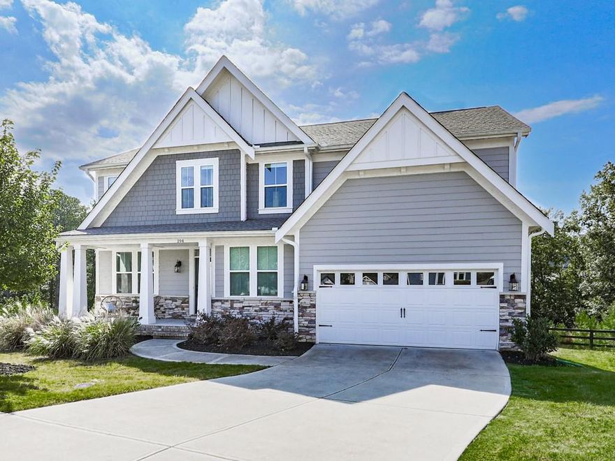 Welcome to this stunning 4-bedroom, 2.5-bath home on fully unfinished basement, tucked away on a private cul-de-sac lot backing up to beautiful, wooded views. Enjoy peace and privacy while being just minutes from schools, parks, and all that downtown Canton and The Mill have to offer. Inside, you’ll find a spacious, open layout with a breathtaking two-story living room featuring a floor-to-ceiling stone fireplace and custom remote-control luxury curtains. The chef’s kitchen is a dream with a 10-foot island offering extra storage, custom pull-out drawers, and a stylish backsplash. A flex room off the kitchen provides endless possibilities - perfect for a formal dining area, playroom, or second TV room. Upstairs, the primary suite is a true retreat with a massive walk-in shower featuring double shower heads, custom cabinetry, and a large walk-in closet. The laundry room offers built-in cabinets for easy organization, and the engineered hardwood flooring throughout the main areas adds timeless elegance. Work from home in the beautiful front office with custom glass doors and enjoy the added convenience of a mudroom with ample storage right off the garage. The 2-car garage includes additional space for a golf cart or workshop area - a great bonus! Step outside to your covered deck overlooking serene green space where no one can ever build behind you - the perfect spot to watch the deer pass by or enjoy the sunset. This home combines thoughtful design, privacy, and luxury touches throughout - all within the sought-after Great Sky community. Conveniently located close to shopping, restaurants, schools, Downtown Canton, and The Mill. Districted for the NEW CHEROKEE HIGH SCHOOL. Enjoy resort style living with top tier amenities, pools, tennis, pickleball, clubhouse, year-round events, trails, playground, basketball, fishing, and more.