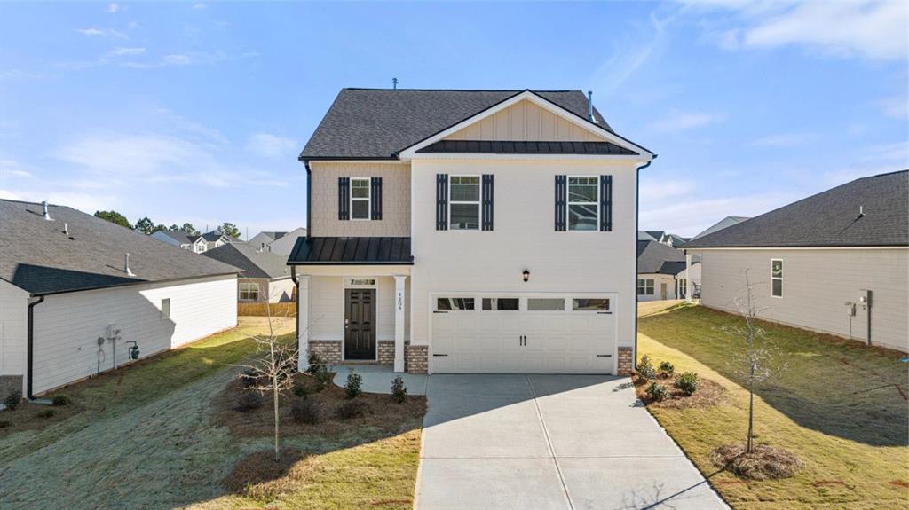Gated Community with easy access to Interstate 75. Luxury living at an Affordable price. The Somerset plan, beautiful owner's suite & spa like bath with separate shower, soaker tub with an oversized walk- in closet. Minutes to Hartsfield airport & shopping This floor plan has 4 Bedrooms 2.5 Baths, Hardwood (LVT) on main, 2 Car garage with garage door openers. Huge family room opens to a chef kitchen large enough to host extended parties with a long Kitchen Island. Dining room area opens up endless possibilities. Blinds throughout the whole house. Home Is Smart Home Connected; your new home is built with industry leading suite of smart home products that keep you connected with the people and place you value most.