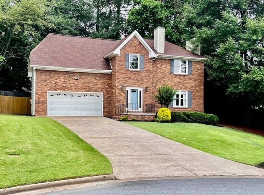 Welcome to your dream home in the heart of East Cobb Georgia! This beautiful traditional two-story brick-front residence offers charm, space, and modern updates—all tucked away on a quiet cul-de-sac for added peace and privacy.  Step inside to find a spacious layout featuring 3 bedrooms and 2 1/2 bathrooms, including a stunning updated primary suite. The master bedroom boasts a custom-built walk-in closet (16x9) with natural light and an elegant en-suite bathroom featuring dual vanities and spa like soaking tub—a perfect retreat after a long day.  Enjoy meals in the bright eat-in kitchen with a clear view of the private, tree-lined backyard, creating the perfect atmosphere for both daily living and entertaining. Upstairs, you'll find LVP in the hallway, adding warmth and style. Step outside to your own outdoor oasis—a large brand-new deck (28x14) with plenty of built-in seating, ideal for summer gatherings, morning coffee, or quiet evenings. The fully fenced backyard offers space, shade, and privacy, making it ideal for all lifestyles.
Located just minutes from top-rated schools (WALTON HIGH SCHOOL), fantastic shopping, and some of East Cobb's best dining spots—this home truly has it all.