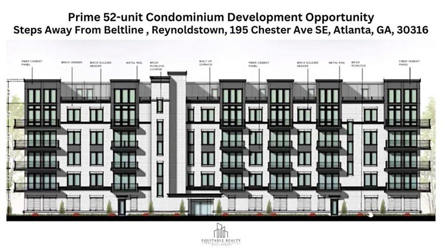 Rare - 52 Unit LDP Approved Condominium Development Opportunity. Steps from the Beltline! Located in the highly desirable Reynoldstown neighborhood of Atlanta, 30316. Equitable Realty, LLC is pleased to exclusively present this exceptional development-ready opportunity in one of the city’s most sought-after urban corridors. Situated on Chester Avenue, just off Memorial Drive (30316), this prime site is fully approved for a 52-unit condominium project, with the Land Disturbance Permit (LDP) already secured, allowing for immediate construction. Positioned steps from the Atlanta Beltline, the site offers direct access to one of the city’s most transformative mixed-use corridors, providing future residents with walkability to Madison Yards Shopping Center, AMC, and a diverse selection of retail, dining, and entertainment venues. Investment highlights include a fully entitled project with an expedited path to construction, proximity to high-demand retail and lifestyle destinations, a high-income buyer demographic seeking well-located, modern condominium units, and superior connectivity to I-20, Moreland Avenue, and Downtown Atlanta. The 30316 zip code continues to experience rapid appreciation, driving increased property values and demand for new housing inventory. This turnkey opportunity is ideal for developers and investors looking to deliver a best-in-class condominium project in a high-growth urban submarket. With strong absorption rates and a walkable location, this development is well-positioned to generate significant returns. For more information, please contact Equitable Realty, LLC to request an Offering Memorandum for this premier development opportunity.
