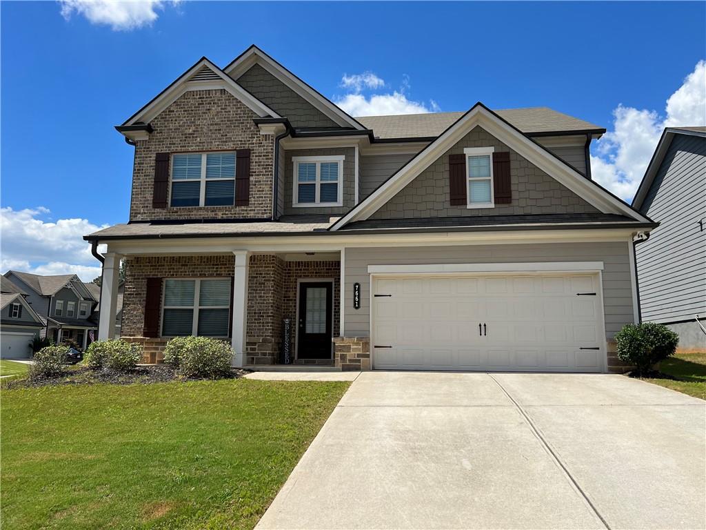 Welcome to this beautiful home located in the sought-after Creekside At Mulberry Park neighborhood! Easy access to I85, convenient to shopping, dining, medical, golf & Chateau Elan Winery & Resort. Beautiful front sided brick home with an open floor plan, 4 bedrooms 2.5 bathrooms. The upgraded kitchen includes white cabinets, granite island & countertops, tile backsplash, stainless steel appliances and gas stove. Kitchen with view to the gorgeous coffered ceiling family room. Spacious master suite with expanded double frameless shower. The covered patio and fenced backyard offer privacy and perfect for relaxing and entertaining. Well-managed neighborhood amenities include a pool, tennis courts, playgrounds, gym, clubhouse and 5 green spaces. This location has it all, enjoy the private oasis near all of the excitement Braselton has to offer.