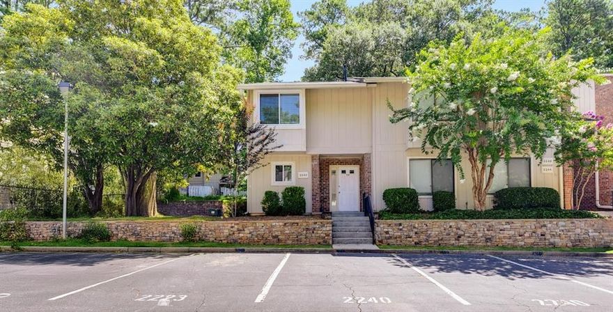 Welcome Home to Comfort, Style, and Convenience in the Heart of Marietta! Step into this beautifully maintained 2-bedroom, 2.5-bath
townhome offering the perfect blend of modern updates and cozy charm. Located just minutes from I-75 and Truist Park, this home is
nestled in a vibrant community with top-notch amenities and unbeatable convenience. Inside, you'll find new flooring, fresh paint, and
stylish fixtures throughout. The updated kitchen features granite countertops, stainless steel appliances, and ample cabinet space, ideal
for everyday cooking and entertaining. The open-concept layout flows seamlessly into a two-story dining area with views to the upper
level, creating a bright and airy atmosphere. Relax by the fireplace in the spacious living room or step upstairs to two large bedrooms,
each with its own private bathroom. The primary suite also includes private balcony access, perfect for morning coffee or winding down
in the evening. Enjoy community perks like the swimming pool, tennis courts, and pet-friendly green spaces. With the HOA covering
exterior maintenance, roof, water, trash, lawn care, and more, you'll love the ease of low-maintenance living.