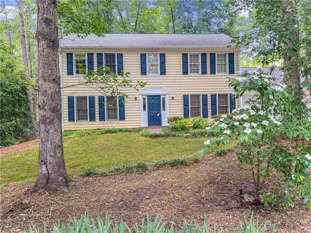 Renovated May 2025. New cabinets, countertops, SS appliances, lighting, flooring, vanities, freshly painted and more. Main lvl has sep L/R, D/R, Family Rm and Eat-In Kitchen. Laundry Rm & Garage off Kitchen. Walk-in Storage Rm in Garage. Upstairs Mstr BR is very large w/2 Closets. Mstr BA has dbl vanities and tiled shwr. 3 Guest BRs and Hall BA. Located at the end of a dead end street for privacy. Lg fenced rear yard w/patio & play areas.