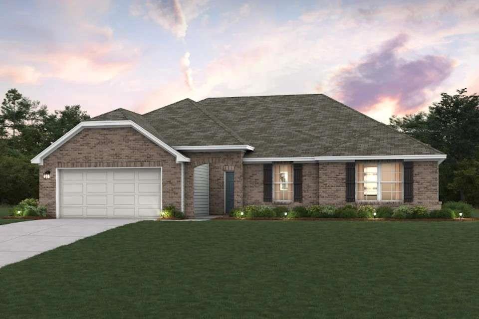 Welcome to your dream home in the Southfield. Discover the Reynolds Plan-a single-story gem featuring a charming foyer, spacious great room, elegant dining area, and a stunning kitchen with granite countertops and stainless-steel appliances. The primary suite includes a private bath with dual vanity sinks and a generous walk-in closet. Additional bedrooms also have walk-in closets. Enjoy the large covered patio and a convenient 2-car garage.