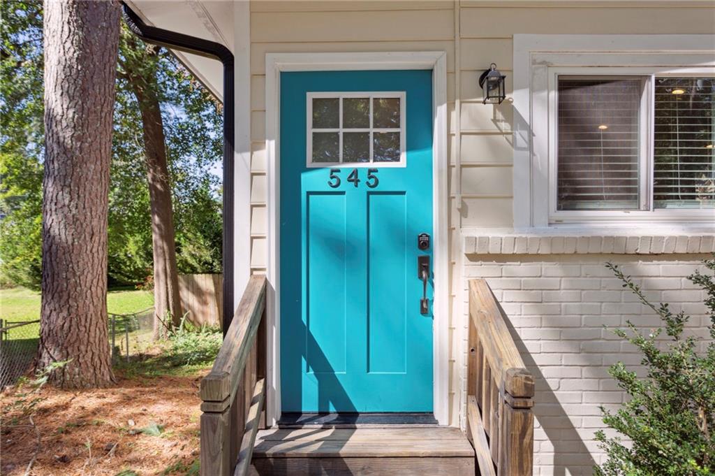 Amazing Smyrna location! Quiet street and neighborhood and super close to Smyrna Market Village and the Battery. One level, A frame home with LARGE fenced in back yard - perfect for your four legged kids! Pets are allowed with pet fee and deposit. This home has been fully renovated and is ready for it's next chapter. Beautiful open concept with large kitchen island and white cabinets. Wood beam across the ceiling adds a great design touch and warms up the living space nicely. Gorgeous, renovated primary bathroom is a must see. Abundance of natural light and separate laundry room (washer and dryer stay). All appliances stay and yard maintenance is negotiable. This home is available November 1 and owner requires a minimum of 12 month lease. One month's rent will serve as a security deposit. Background and credit check to be done. Tenant must earn at least 2 times the monthly rent and have no bankruptcies or past tenant evictions. An ideal rental home in an ideal location. Don't miss this one!