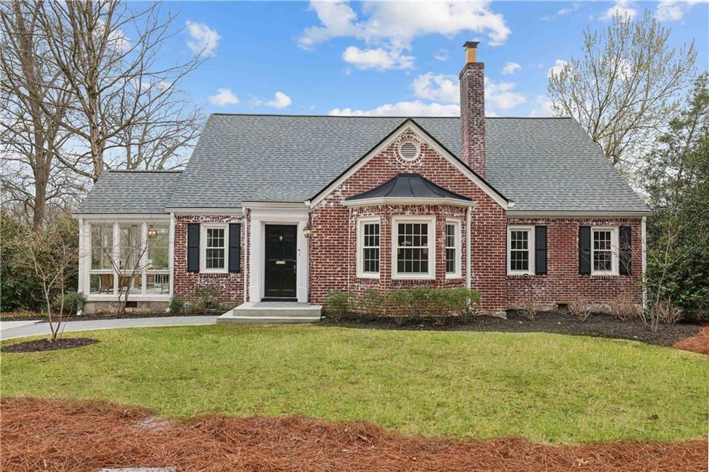 Feel immediately at home walking into this Brookwood Hills cottage.  Spacious front living room has great light through a front bay window and centers around an original fireplace. Separate formal diningroom naturally flows from the kitchen to the living space as well as a sunroom for ease of entertaining. The heart of the home is the kitchen with a view into the family room. Be social while at work cooking away with stainless appliances, marble counter tops, white cabinets with gold hardware accents, walk-in pantry and a built in breakfast nook. Family room is complete with a second fireplace, second dining area and a french door to the deck. Primary suite on main with private bath. Guest room also on main could double as office space. So many additional features to love- coat closet, linen closet, laundry chute, crown molding, glass door knobs, and great storage space. Second floor has two additional bedrooms sharing a jack and jill bathroom.  Surprising playspace at the top of the landing provides additonal living space for all to enjoy. Lower level bonus room makes for the perfect office and crafting space. Rare attached two car garage. Perfectly flat front yard as well as landscaped back yard with playset allow you to utilize every inch of outdoor space. Short walk to Brookwood Hills Community Club to enjoy the park, swimteam, tennis, pickleball and community at its finest. 213 Brighton- where charm meets function and fun!