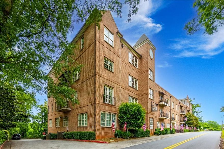 Prepare to be enchanted by this extraordinary property, a true gem that effortlessly combines elegance with functionality. This 4 sided brick condominium exudes such charm with a warm inviting entrance. As you step inside, you are welcomed into a grand foyer that sets the tone for the entire residence. As the original model home, this condo has many carefully chosen finishes. The French doors off the family room open up to a balcony where you can enjoy your morning cup of coffee. You will also enjoy a front row seat when the yearly firework festivities from the Marietta Square begin! Adjacent to the living room is the gourmet kitchen, a culinary haven that is designed for those who adore cooking and entertaining. Featuring state-of-the-art Bosch appliances, exquisite cabinetry, and ample counter space. Be sure to check out the roof top deck and community gathering room for your next event. Don’t miss the chance to make this exquisite residence your own.