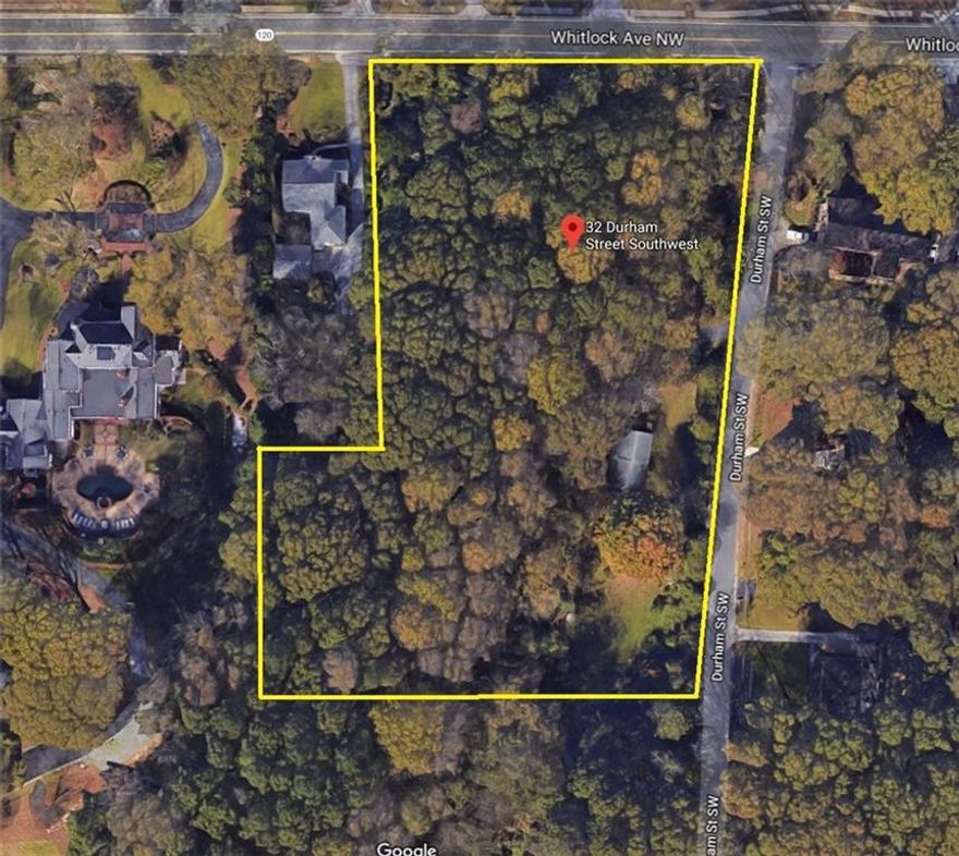 BRING YOUR BUILDER!!  2.85 acres near Historic Marietta Square.  A beautiful setting with mature trees, beautiful creek, walking distance to the square.  Perfect opportunity to build your dream home.  Previous home has been removed so property is ready to build!  Property can NOT be subdivided. Only one residence can be built on this property.  Copy of survey available upon request.