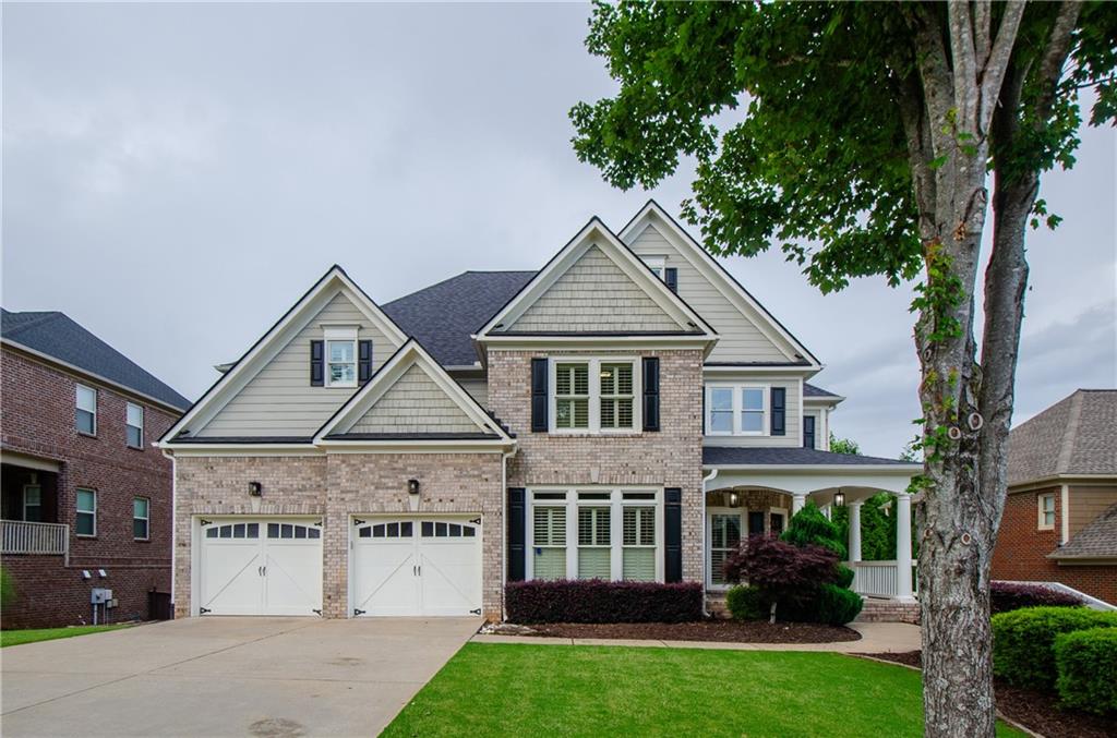 Stunning 5-bedroom 5-bathroom home in sought after Brandon Hall Community. This gorgeous home has been METICULOUSLY MAINTAINED and has a stunning Kitchen and Primary Bedroom – make sure you see those photos. This home has been meticulously maintained and updated, you will see the owners have paid attention to all the details. The hardwoods on the main level and upstairs extend into the primary bedroom. NEWLY RENOVATED primary bathroom has marble tile on the floor and wall – stunningly beautiful – with a double headed shower, gold/polished nickel accents are beautiful. The other 4 bathrooms were renovated and add a level of elegance to the surrounding spaces. The kitchen and family have lots of natural light and the kitchen boasts beautiful quartz counter tops and the island give the kitchen the perfect pop of color. There is a bedroom and a full bath on the main level also. The primary bedroom is perfect – large in size with a deep trey ceiling, a walkout and the closet has a wonderful closet organization system. There are additional built-ins garage & family room that are both elegant and functional. The full FINISHED BASEMENT offers endless opportunities with a kitchenette, bedroom, full bathroom, media room, workout room and storage – you will love this basement. Great lot just off a cul-de-sac with private backyard and French drains (the sellers have really taken care of this home). Nest system controls the front door lock, thermostats, smoke alarms – all through the phone. Award winning South Forsyth High School and close to great shopping like The Collection and close to HYW 400. Make sure you see the Swim/Tennis center – pickleball courts and more! Don’t miss this opportunity.