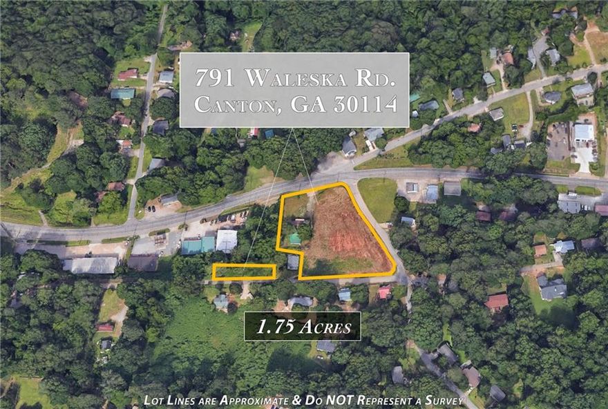 Great opportunity with a total of 1.75 acres across two parcels, offering strong visibility, level topography, and development flexibility. One parcel is zoned General Commercial (GC), allowing for a broad mix of retail, office, and service-based uses. The adjoining R-40 parcel is situated for future commercial use, providing excellent potential for expansion or redevelopment. GC zoning supports a wide range of neighborhood-serving businesses such as restaurants, offices, barber shops, and specialty retail. Located within minutes of 575 and within walking distance to downtown Canton, this property offers convenient access, strong traffic exposure, and connection to the area’s growing commercial corridor—ideal for investors, developers, or owner-users seeking a high-visibility site with room to grow.
