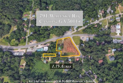 Vacant Land For Sale - 791 Waleska Road<br/> Canton, GA 30114
