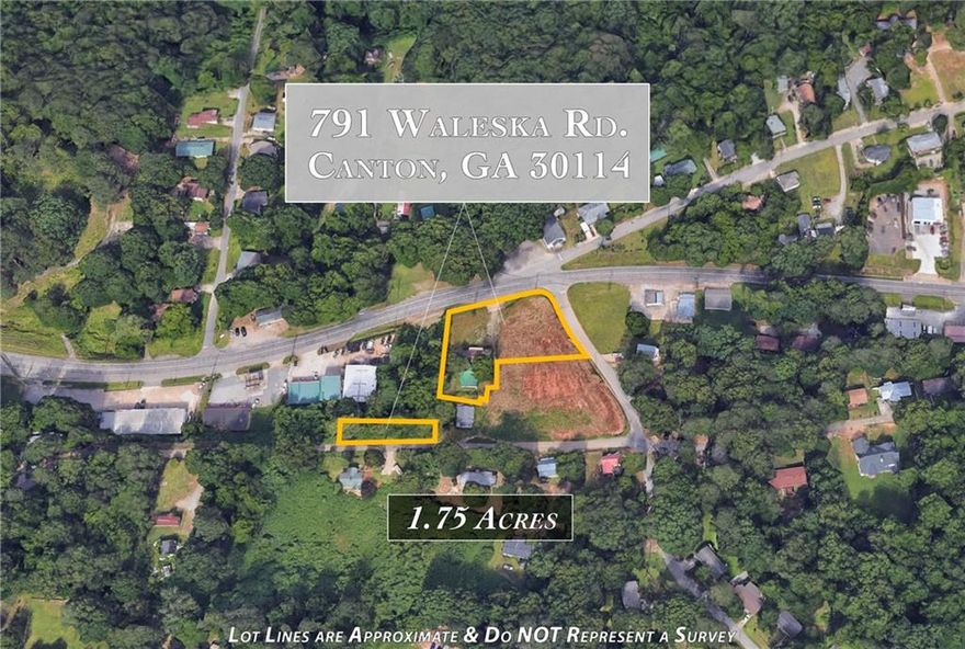 Great opportunity with a total of 1.75 acres across two parcels, offering strong visibility, level topography, and development flexibility. One parcel is zoned General Commercial (GC), allowing for a broad mix of retail, office, and service-based uses. The adjoining R-40 parcel is situated for future commercial use, providing excellent potential for expansion or redevelopment. GC zoning supports a wide range of neighborhood-serving businesses such as restaurants, offices, barber shops, and specialty retail. Located within minutes of 575 and within walking distance to downtown Canton, this property offers convenient access, strong traffic exposure, and connection to the area’s growing commercial corridor—ideal for investors, developers, or owner-users seeking a high-visibility site with room to grow.