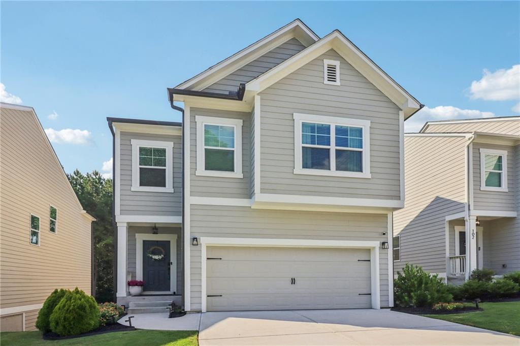 Welcome to Your Dream Home! Nestled in the highly sought-after Hiram Park community, this stunning 3-bedroom, 2.5-bathroom residence is a true gem. As you step inside, you're greeted by luxurious LVP wood flooring flowing seamlessly throughout the main level, accentuating the modern open-concept design that invites both relaxation and entertaining. The spacious family room, complete with a cozy fireplace, opens effortlessly into a chef's paradise. The well-appointed kitchen features crisp white cabinetry, beautiful granite countertops, stainless steel appliances, and a generous walk-in pantry, perfect for culinary enthusiasts and entertaining. Enjoy your morning coffee in the elegant breakfast area that flows directly onto the expansive deck, where breathtaking west-facing views provide a front-row seat to spectacular sunsets over your large, fenced, level backyard—an outdoor oasis waiting for your personal touch. Venture upstairs to discover the tranquil primary suite, boasting a cozy sitting area, a tray ceiling, and a luxurious en suite bathroom equipped with double marble vanities, a separate shower, a delightful garden tub, and an impressive walk-in closet. Two additional spacious bedrooms and a well-appointed second full bath complete the upper level, offering ample space for everyone. This remarkable home also features a full basement, providing unlimited possibilities for future expansion or storage. Don't miss your chance to own this breathtaking property and create unforgettable memories! Schedule your private tour today and discover why this house feels like home!