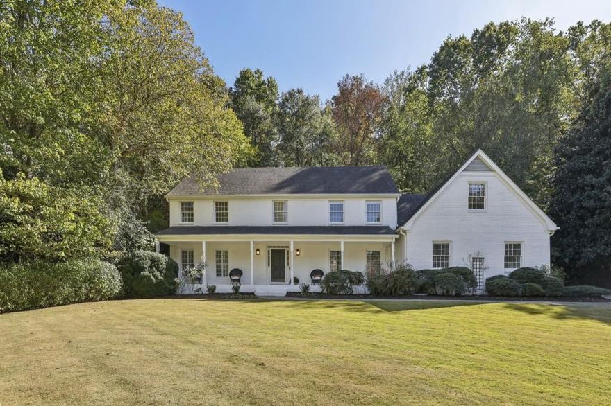 Southern Charmer with Private Pool in River Chase! A true Sandy Springs Oasis, this timeless White Brick Traditional is nestled in the highly sought-after River Chase Swim & Tennis Community, just steps from the Chattahoochee River. This beautiful residence on a Level Lot offers the perfect blend of Southern charm and modern comfort, complete with a Private Backyard Oasis featuring a Sparkling In-Ground Pool and lush wooded backdrop. The curb appeal will stop you in your tracks   a Classic White Brick exterior with a Large Covered Front Porch welcomes you home. Inside, the Spacious Foyer sets the tone with Original Hardwood Floors, Wainscoting Details, Custom Wooden Shutters, and Crown Molding throughout. Natural light fills every corner, creating a bright and inviting atmosphere. To the left, a Formal Living Room centers around a Decorative Marble Fireplace. The Elegant Dining Room easily accommodates large gatherings and holiday entertaining. The Kitchen is designed for everyday function and timeless style, featuring Stone Countertops, White Cabinetry, Classic Subway Tile Backsplash, Stainless Steel Appliances, and a Breakfast Bar ideal for casual dining. A Breakfast Room adds additional seating and overlooks the serene backyard. The Fireside Family Room offers a warm retreat with Built-In Cabinetry flanking the Brick Fireplace and French Doors that open to the private patio and pool. A Bedroom or Home Office, Full Bathroom, and Laundry Room complete the main level. Upstairs, the Spacious Primary Suite offers room for a sitting area and includes Two Walk-In Closets and an Ensuite Bathroom with Double Vanity, Soaking Tub, and Separate Shower. Three additional bedrooms share a Full Hall Bathroom, and a Large Bonus Room provides the perfect Flex Space for a Playroom, Home Gym, or Media Room. The Unfinished Basement offers excellent storage and workshop potential, while the Two-Car Garage and Extended Driveway provide everyday convenience. Step outside to your Private Backyard Retreat, complete with a Sparkling Pool, Diving Board, and generous patio space   perfect for entertaining or relaxing. Located in one of Sandy Springs' most desirable communities, River Chase is known for its Active Swim & Tennis Club, Tree-Lined Streets, and River Access. Enjoy two lit tennis courts, a sport court, pool and pool house with kitchen and grilling area, playground, bocce court, firepit, and year-round neighborhood events. Just minutes from Chattahoochee Recreation Area, City Springs, Buckhead, Downtown Roswell, and top-rated Public and Private Schools, this home offers an unmatched lifestyle of Privacy, Community, and Convenience.