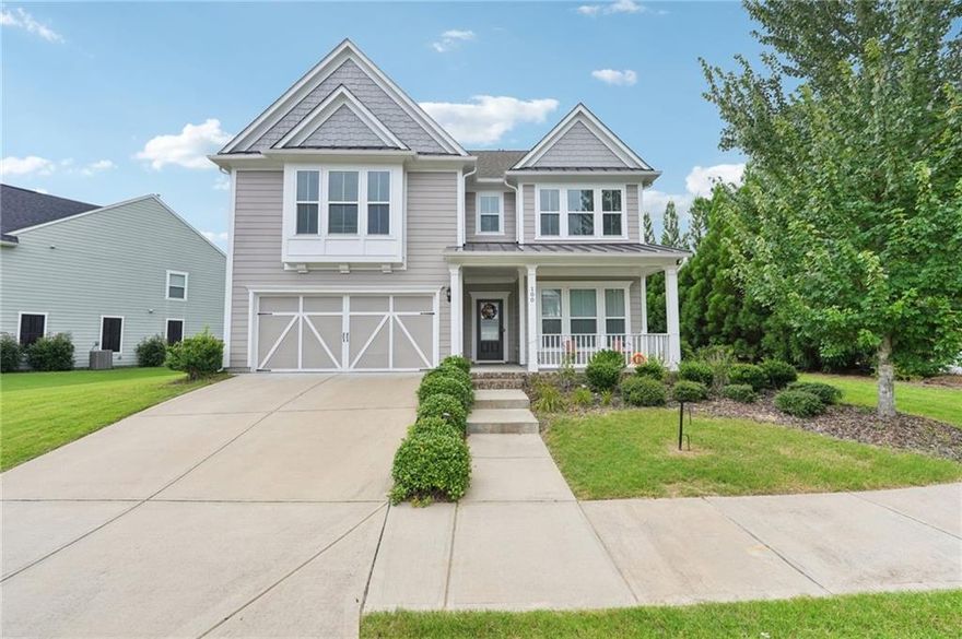 Listed by Mano Sells Homes:  This craftsman-style beauty in the coveted River Green community is packed with charm, space, and upgrades galore! Step onto the welcoming front porch and into a thoughtfully designed interior with gorgeous new laminate flooring and fresh paint throughout. The foyer opens to a flexible space that could be a formal dining room or a cozy sitting area. The kitchen is a standout, featuring granite countertops, a custom backsplash, and a central island—perfect for gathering—plus it opens right into a sunny breakfast nook and a spacious fireside family room.

On the main level, you'll find a convenient office/computer nook, laundry room, half bath, and a true primary retreat with a sitting area, spa-like bath, double vanity, soaking tub, separate shower, and a walk-in closet. Upstairs offers even more living space with a loft-style bonus room, three generous bedrooms, and a full bath.

Enjoy the outdoors on your covered back deck overlooking a fully fenced backyard lined with tall pines—your personal escape that feels like a mountain getaway. River Green’s resort-style amenities include the Lakeside Heritage Club and Waterpark, an additional pool at the Summer Club, six lighted tennis courts, sports fields, a playground, over 200 acres of green space, and miles of scenic trails to the Etowah River.

Seller has already made many upgrades. You're not just buying a home—you’re embracing a vibrant, active lifestyle. Located just minutes from Downtown Canton, Lake Allatoona, Northside Hospital, top-rated schools, restaurants, and shopping. Easy access to I-75 and I-575 makes commuting a breeze!