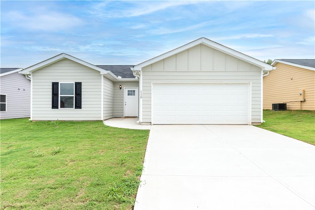Come explore this quiet, up-and-coming community where several homes are available and move-in ready. The model home has been staged and is now open for tours, showcasing every detail and inviting you to picture your everyday life here. Whether you’re a first-time homebuyer or looking for a fresh new start in a peaceful environment away from the hustle and bustle, this ranch offers the perfect fit. With 3 bedrooms, 2 full baths, and an open-concept design featuring vaulted ceilings in both the living room and primary suite, this ranch is designed for modern living. Homes are available with several different exterior colors so you can choose the one that best suits your style. The Baytown Plan offers a split bedroom layout, a private rear primary suite with walk-in closet, and a step-in shower in the primary bath. Interior finishes include luxury vinyl plank flooring throughout, granite countertops in the kitchen and baths, and warm natural brown tones that create a timeless and inviting look. Additional bedrooms are generously sized with spacious closets. The home sits on a fully sodded lot with a large backyard, offering plenty of room for pets, gardening, or outdoor entertaining. Located in The Meadows community, just minutes from I-85 and Tanger Outlets in Commerce, with convenient access to Athens, Lake Hartwell, and Victoria Bryant State Park. Built by Precision Home Builders and backed by a 1-year builder warranty. $10,000 in closing costs or rate buy-down available with full price offer and use of preferred lender.