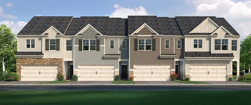 Welcome to 3265 Ryker Road in Gainesville, GA! The Salisbury is a two-story townhome plan at one of DR Horton's newest communities, Oconee Overlook, that features 3 bedrooms and 2.5 bathrooms in 1,857 square feet along with a 2-car garage. As you step off the front porch, a long foyer welcomes you and leads into the open-concept main living area. A large family room is the perfect place for family and friends to gather or for a quiet night with a book or movie. The family room flows seamlessly into the well-appointed kitchen with a center island, granite countertops, white shaker-style cabinets, and stainless-steel appliances. A dining area directly off the kitchen provides space for a dining table and opens onto the back deck or patio. There is also a half bathroom tucked away on the first floor. Up the stairs you'll turn from the landing into the primary suite. A spacious bedroom is complimented by the en suite bathroom featuring a separate tub and shower, dual vanity, water closet, linen closet, and a roomy walk-in closet. There are 2 secondary bedrooms, the laundry room, and an additional bathroom, also with dual vanity, that round out the upper floor. Just minutes from Lake Lanier, residents can enjoy endless opportunities for outdoor recreation. With plenty of dining options, shopping centers, and everyday conveniences nearby, Oconee Overlook in Gainesville offers a perfect balance of comfort and accessibility. Call your listing agent to make 3265 Ryker Road your new home today! DISCLAIMER: Photos used are of model home Salisbury, not actual unit.