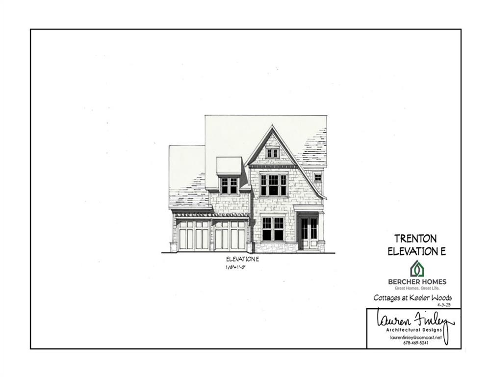 LAST REMAINING LOT in The Cottages at Keeler Woods, Phase 2, by Bercher Homes. We are moving forward with this beautiful Cedar and stone home. Come see this unique neighborhood boasting stunning homes. Gated entrance. Close to both Marietta Square and Kennesaw Mountain. Enjoy miles of hiking and biking trails just outside your front door. Walk to several restaurants and shops. The Trenton H is planned for this lot. It features a Vaulted Primary Bedroom on the main plus a secondary bedroom with a full bath. A well-appointed kitchen with Thermador appliances, Quartz countertops, and painted cabinets with soft-closed drawers and doors. A beautiful trim package, hardwood floors throughout the main floor, loft, and upstairs hallway. 2 nice sized bedrooms can be found upstairs each with a private bathroom. The loft can serve as a 2nd living space or upgraded to a secondary bedroom. The exterior includes a covered back porch with an outdoor fireplace. The community has a central park with a fire pit and dog park that is great for meeting neighbors. The HOA takes care of lawn maintenance for each home. Put this home under contract today and have the opportunity to choose all the selections using our in-house design center. For your peace of mind, all our homes come with a 1-year builder warranty and an 8-year structural warranty. This home is projected to have a March 2026 completion date. There is still time to personalize this home using our in-house design center. Let's see if we can build the home of your dreams.
