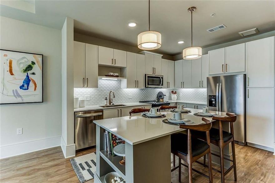 Professionally Designed Community Clubroom Featuring a Daily Breakfast Bar, Lounge, Co-Working Areas, Free WiFi Access, and a Reservable Conference Room. 9,000 SF Resort-Style Pool with Covered Cabana, Grill, Fireplace and Outdoor Dining Areas.