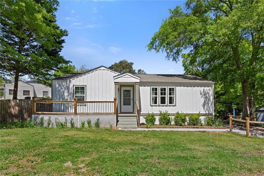 Fully Renovated Cobb County Beauty — Modern Comfort, Prime Location

Welcome to this beautifully rebuilt 2-bedroom, 2-bath home nestled in the heart of Cobb County. Reconstructed from the foundation up just 3 years ago, this home offers the rare opportunity to enjoy newer-construction features in an established neighborhood—with no HOA!

Step inside to discover a bright, open layout with quality finishes throughout. The spacious kitchen boasts granite countertops, updated cabinetry, and newer appliances—perfect for everyday living or entertaining. The family room flows seamlessly into the dining area and out to an oversized screened-in back porch, ideal for relaxing or hosting.

The primary suite features a renovated ensuite bathroom, while the secondary bedroom provides flexible space for guests, a home office, or fitness area. Both bathrooms are stylishly updated with modern tile and fixtures.

Major systems—including the HVAC, water heater, plumbing, windows, and roof—were all replaced during the rebuild, offering peace of mind and energy efficiency for years to come.

Enjoy a cozy front deck for neighborly chats, plus a detached storage shed in the backyard for added convenience.

Located just minutes from I-75, I-285, and Truist Park, and zoned for the sought-after Wheeler High School, this home blends comfort, location, and low-maintenance living in one incredible package.

Don’t miss your chance—schedule your private showing today!