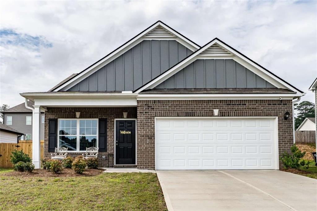 Step into this beautifully maintained 3-bedroom, 2-bathroom home built in 2022! This home offers easy one-level living with no steps and features stylish LVP flooring throughout. The open concept living, kitchen, and dining area provides a great flow for everyday living and entertaining. A dedicated office space is perfect for working from home or managing household tasks. The primary suite is oversized and includes a large bathroom and easy access to the laundry room for added convenience. Don't miss this move-in-ready home with modern features and thoughtful design!