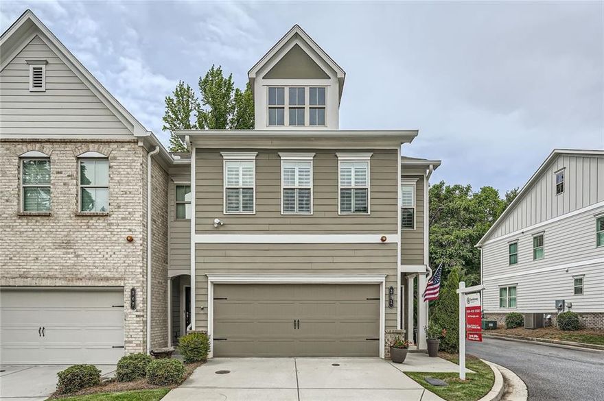Don't miss out on this beautiful move-in ready townhome in the North Square Community. Located just off Historic Marietta Square, this end-unit home offers an abundance of natural light, hardwood floors throughout the main level, recessed lighting and crown modeling. The kitchen features beautiful quartz countertops, stainless steel appliances, custom cabinets, a large kitchen island, walk-in pantry and an open view to the spacious living and dining room which is great when entertaining family and friends! A wide staircase with wrought iron spindles leads to the upstairs, featuring hardwood floors and long hallway. Upstairs is the large primary bedroom with a sprawling walk-in closet and a spacious primary bathroom with his/her vanity. The home has 2 additional large bedrooms with walk-closets. There are plantation shutters through out the home for a classic feel. North Square has great neighborhood amenities that include a resort-style pool with a firepit, cabana, a large dog park and extensive green space. Close to Marietta Square, vast restaurants, enjoy an evening concert or one of the many arts festivals and events throughout the year. Conveniently located to near WellStar Kennestone Hospital and medical district, easy access to the interstate, shopping, and Kennesaw Mountain National Battlefield along the 23 miles of hiking trails it offers.