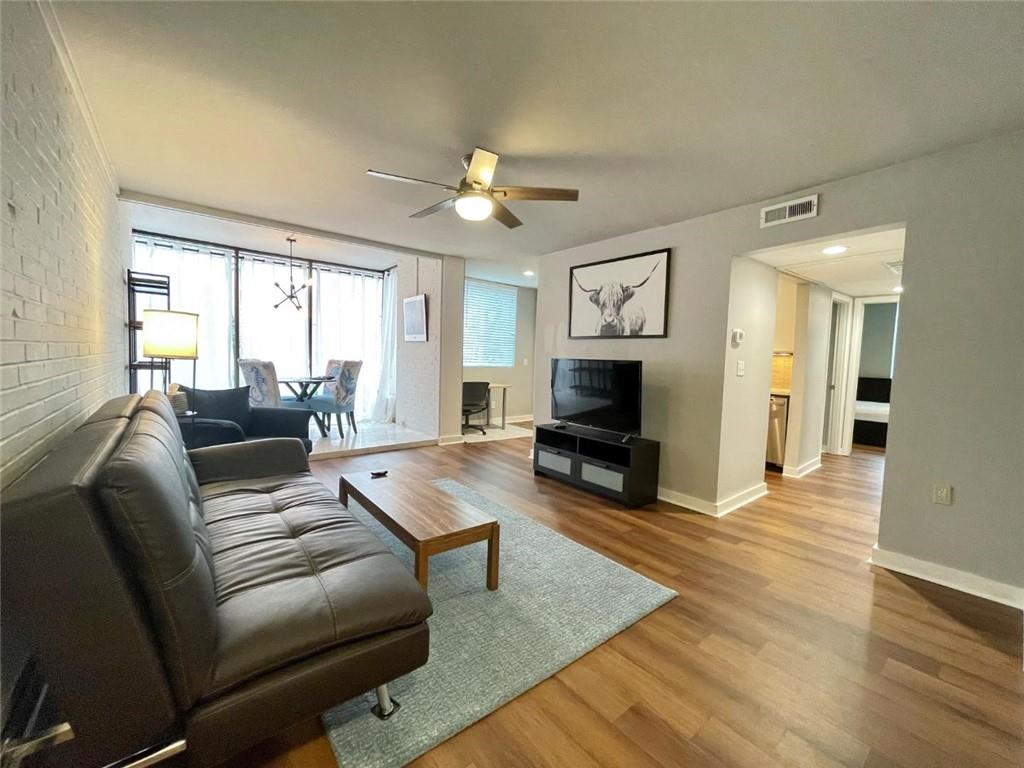 This home is professionally managed by Onyx Realty. Welcome to your home oasis!! PRIME, SOUGHT AFTER LOCATION in the heart of MIDTOWN! Conveniently close to shops, groceries, restaurants, major roads, parks - Piedmont Park, I85, Ponce City Market, O4W, etc! Beautiful traditional style, but also renovated condo. Quiet community, away from the city, but not too far away! 2bed / 1bath layout - great for COUPLES, ROOMMATES, STUDENTS, YOUNG PROFESSIONALS, ETC. NO CARPET, entirely LVP and tile throughout the entire condo! Kitchen offers white cabinets, eat in area, SS APPLIANCES, LOTS OF STORAGE and more! Separate dining room area with floor to ceiling windows. Renovated bathroom with walk-in shower! IN UNIT WASHER / DRYER AVAILABLE FOR YOUR USE. TRASH SERVICE INCLUDED. PARKING LOT AND STREET PARKING AVAILABLE. $75 APPLICATION FEE. $150 MOVE-IN/MOVE-OUT ADMIN FEE. SCHEDULE YOUR SHOWING TODAY!